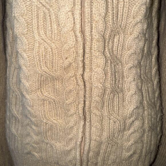 Weekend Max Mara Virgin Wool Cable Knit Zip Cardigan Size L - Picture 7 of 13